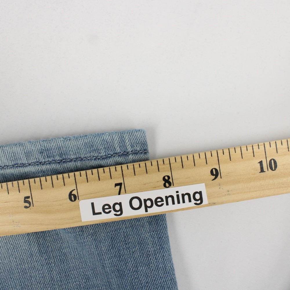Holding Horses Jeans Womens 30 Blue Patchwork Distressed Straight Leg Light Wash - Picture 8 of 11